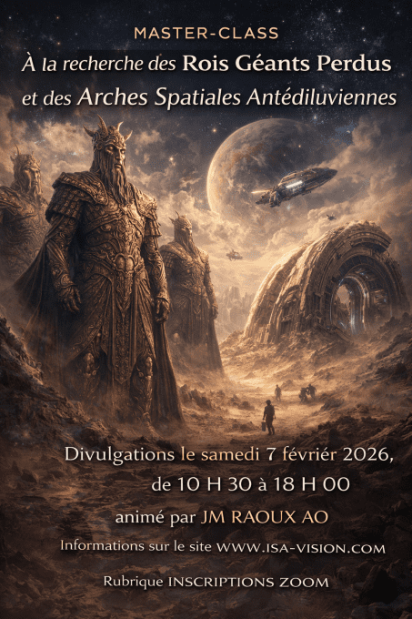 atelier zoom du samedi  7  février 2026 :A LA RECHERCHE DES ROIS PERDUS ET DES ARCHES SPACIALES